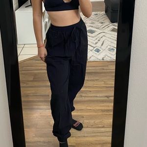 Petite Solid Elastic Waist Joggers